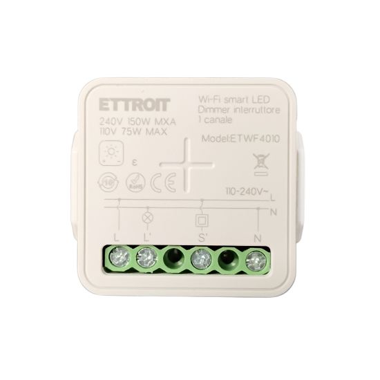 ETWF4010 — WiFi Smart LED Dimmer interruttore 1 canale max 150W
