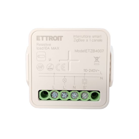 ETZB4007 — Interruttore smart Zigbee a 1 canale max 10A