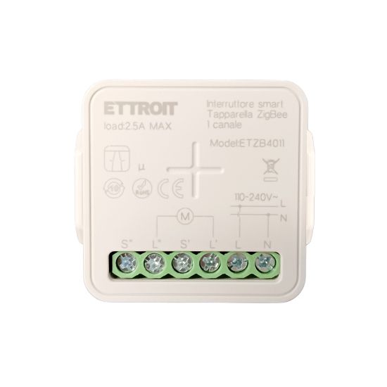 ETZB4011 — Interruttore SMART Tapparella Zigbee 1 canale max 2.5A