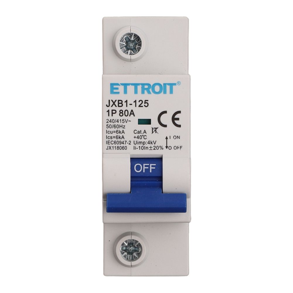 JX118060 — Interruttore Magnetotermico 1P 80A 220V 6kA