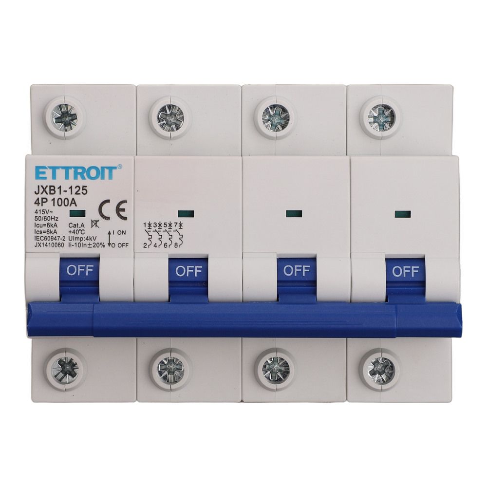 JX1410060 — Interruttore Magnetotermico 4P 100A 380V 6kA