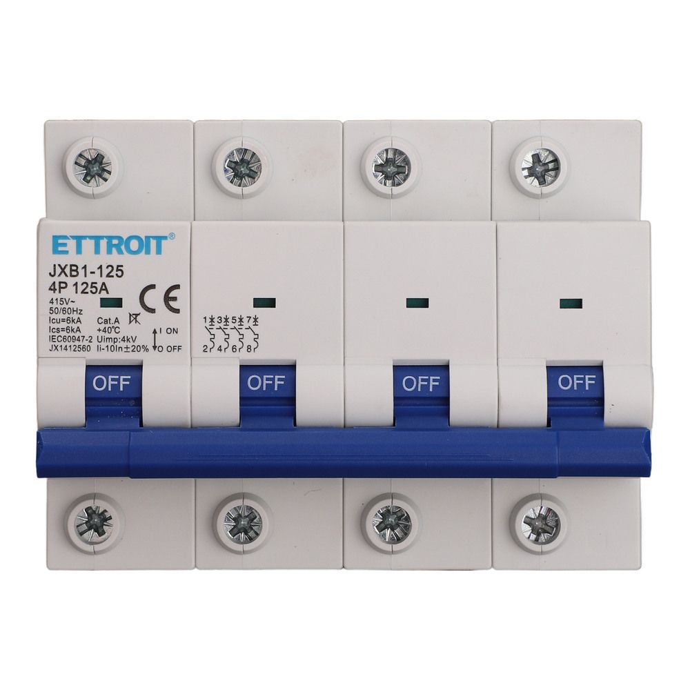 JX1412560 — Interruttore Magnetotermico 4P 125A 380V 6kA