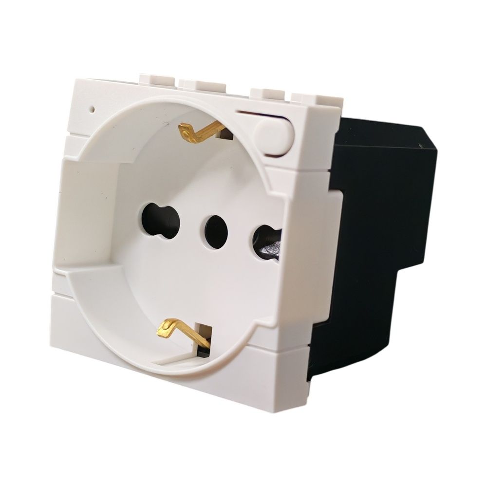 LBWF2102 — Presa Schuko Italiana wifi smart con meter 16A BIANCO da incasso su serie civile