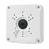 ET130K-1PS130 — Scatola di giunzione maggiorata per telecamere, con coperchio incernierato, con piastra universale multipreforata e passacavo centrale – Dimensioni: 147 × 135 × 61 mm