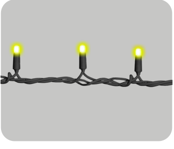 ET4104 — CATENA 100LED 10M FILO NERO LUCE GIALLO IP65
