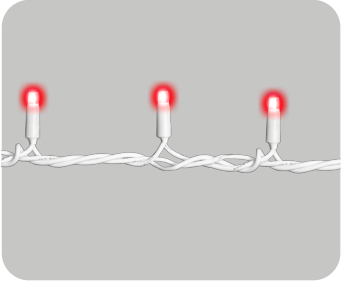 ET4107 — CATENA 100LED 10M FILO BIANCO LUCE ROSSO IP65