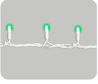 ET4110 — CATENA 100LED 10M FILO BIANCO LUCE VERDE IP65