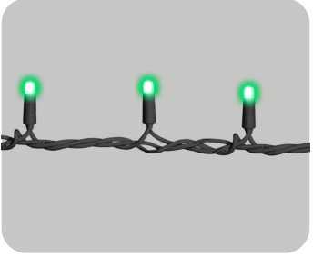 ET4111 — CATENA 100LED 10M FILO NERO LUCE VERDE IP65