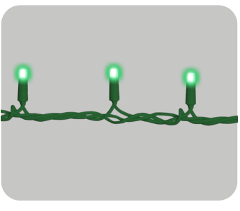 ET4112 — CATENA 100LED 10M FILO VERDE LUCE VERDE IP65