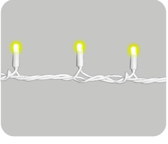 ET4114 — CATENA 300LED 30M FILO BIANCO LUCE GIALLO IP65