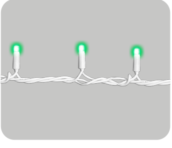 ET4117 — CATENA 300LED 30M FILO BIANCO LUCE VERDE IP65