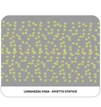 ET4119 — TENDA 200LED 2M X 2M FILO BIANCO LUCE GIALLO IP65