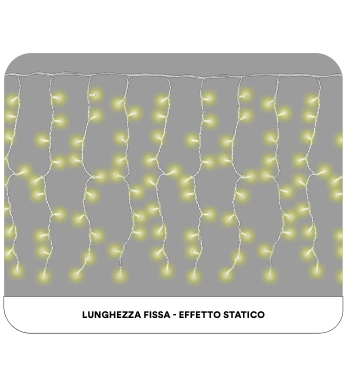 ET4121 — TENDA 200LED 3M X 1M FILO BIANCO LUCE GIALLO IP65