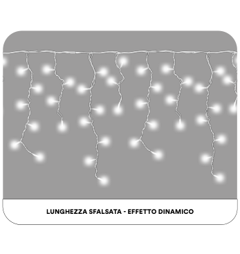 ET4123 — TENDA 120LED 3M X30-70-40-60 FILO BIANCO LUCE BIANCO IP65