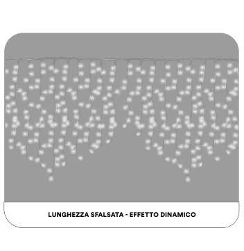 ET4131 — TENDA 216LED 5M X3-4-6-8-10-12 FILO BIANCO LUCE BIANCO IP65
