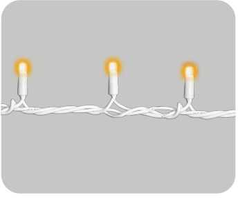 ET4133 — CATENA 100LED 10M FILO BIANCO LUCE ORO IP65